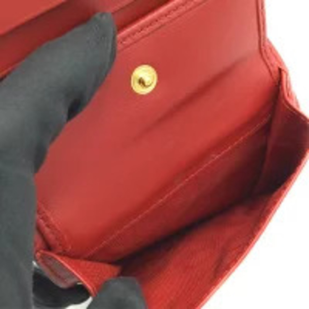 PRADA Bi fold Wallet Black Red - Picture 6 of 9